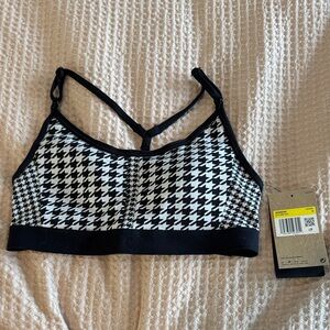 Brand New with Tags Women's Black and White Houndstooth Sports Bra
